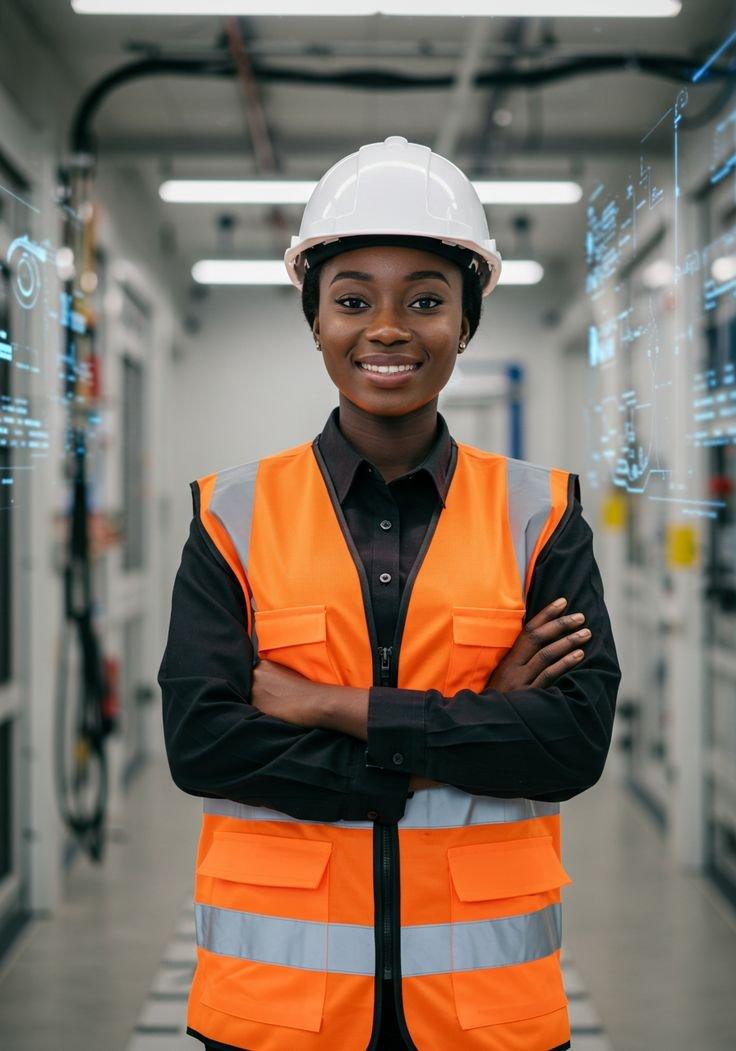 Professional in safety vest